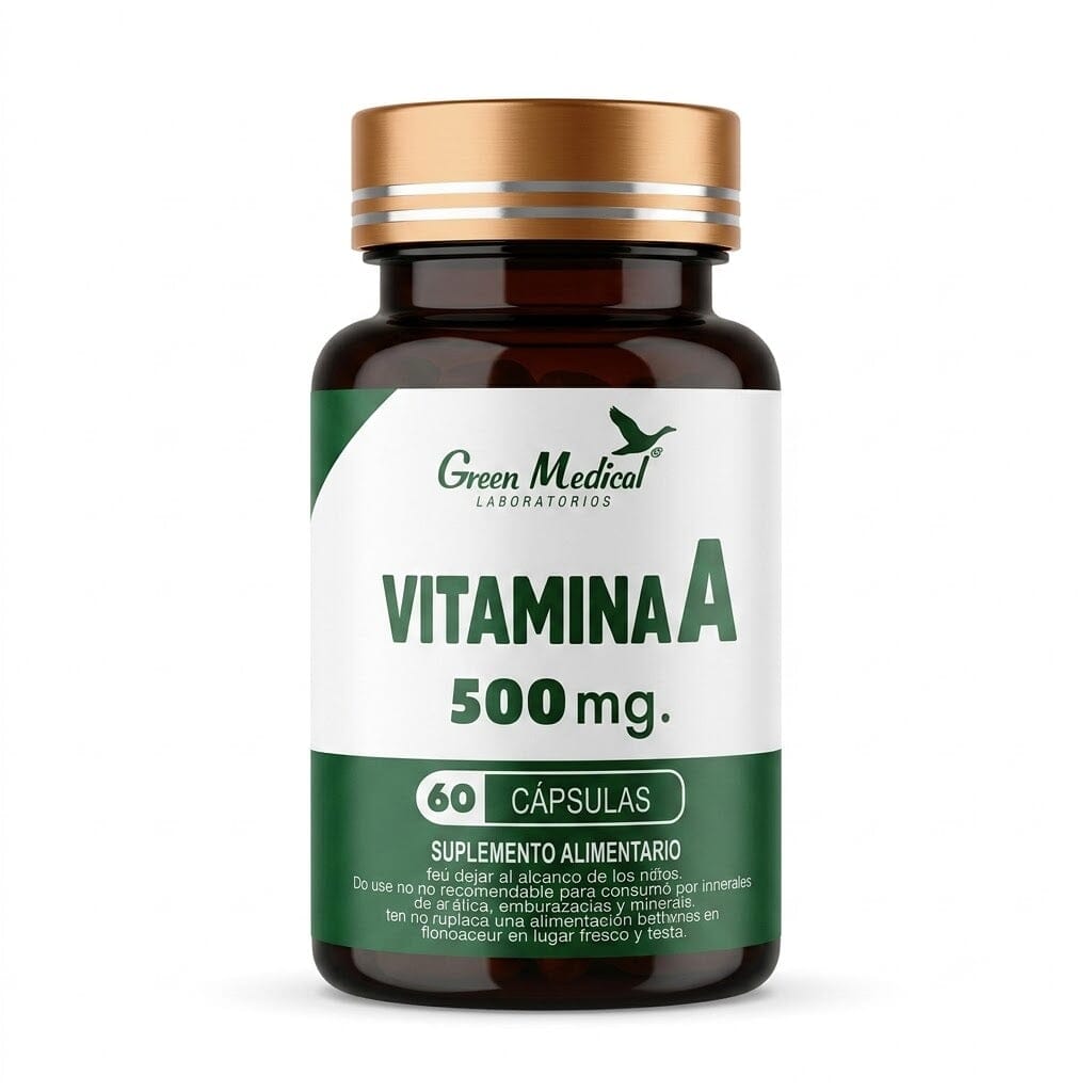 Vitamina A 500 mg x 60 cápsulas Green medical